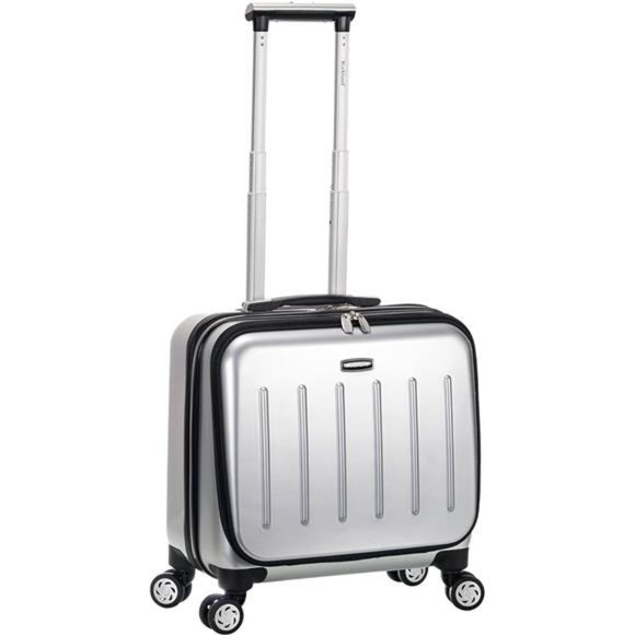 Rolling Computer Case, Silver, Carry-On 17-Inch - Picture 1 of 7